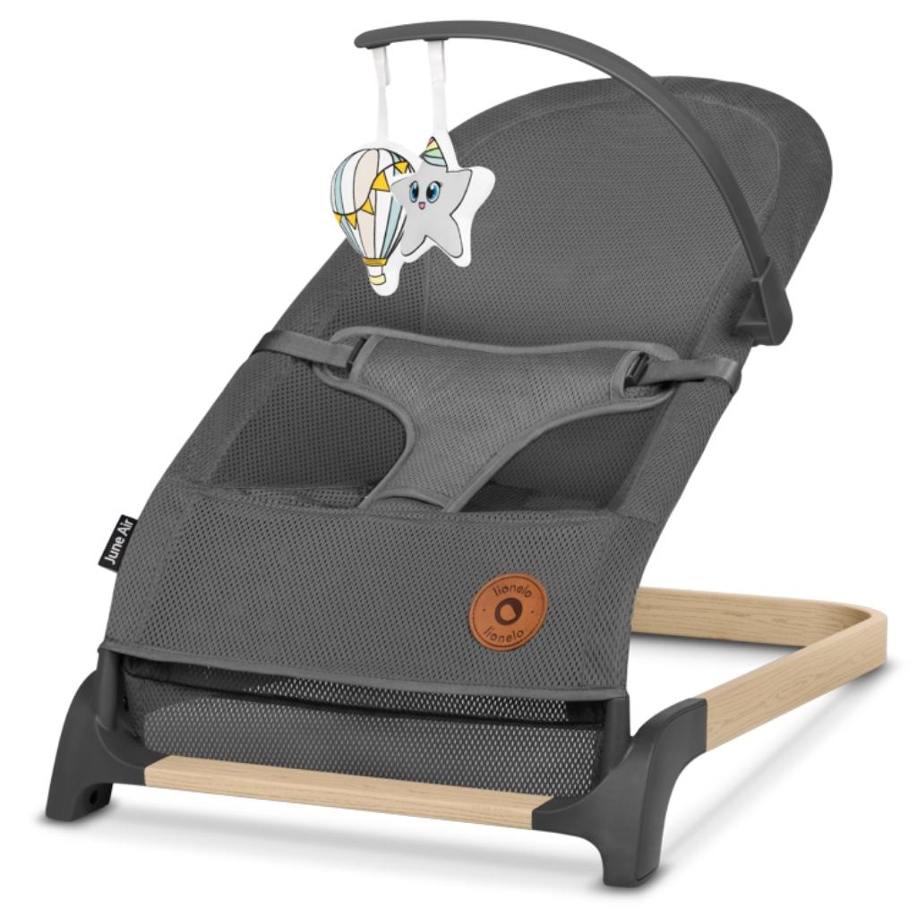 Lionelo - Otroški gugalnik June Air Grey Graphite