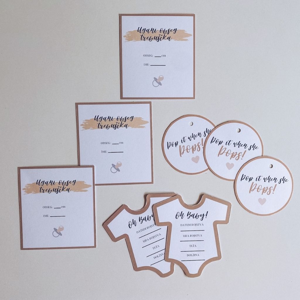 Baby Shower rekviziti Boho Neutral