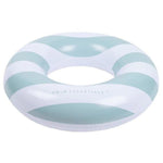 Naložite sliko v pregledovalnik galerije, Napihljiv obroč Green White Stripes, 90 cm - Swim Essentials

