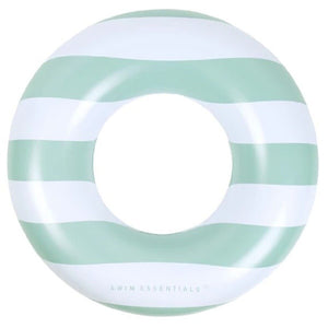 Napihljiv obroč Green White Stripes, 90 cm - Swim Essentials