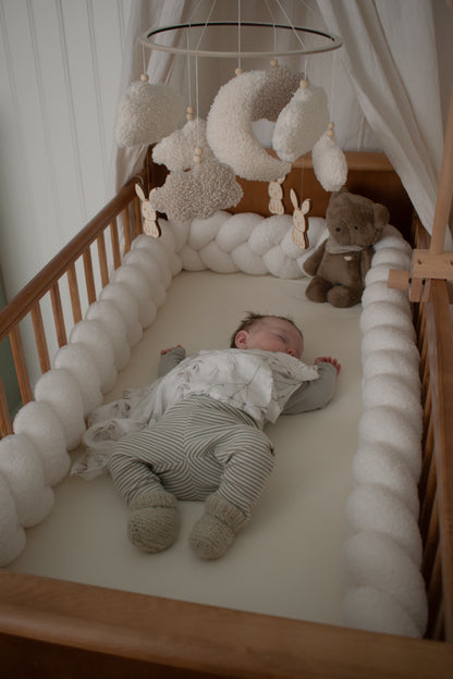 Obrobe za posteljico - 3-delne kitke Fluffy Boucle