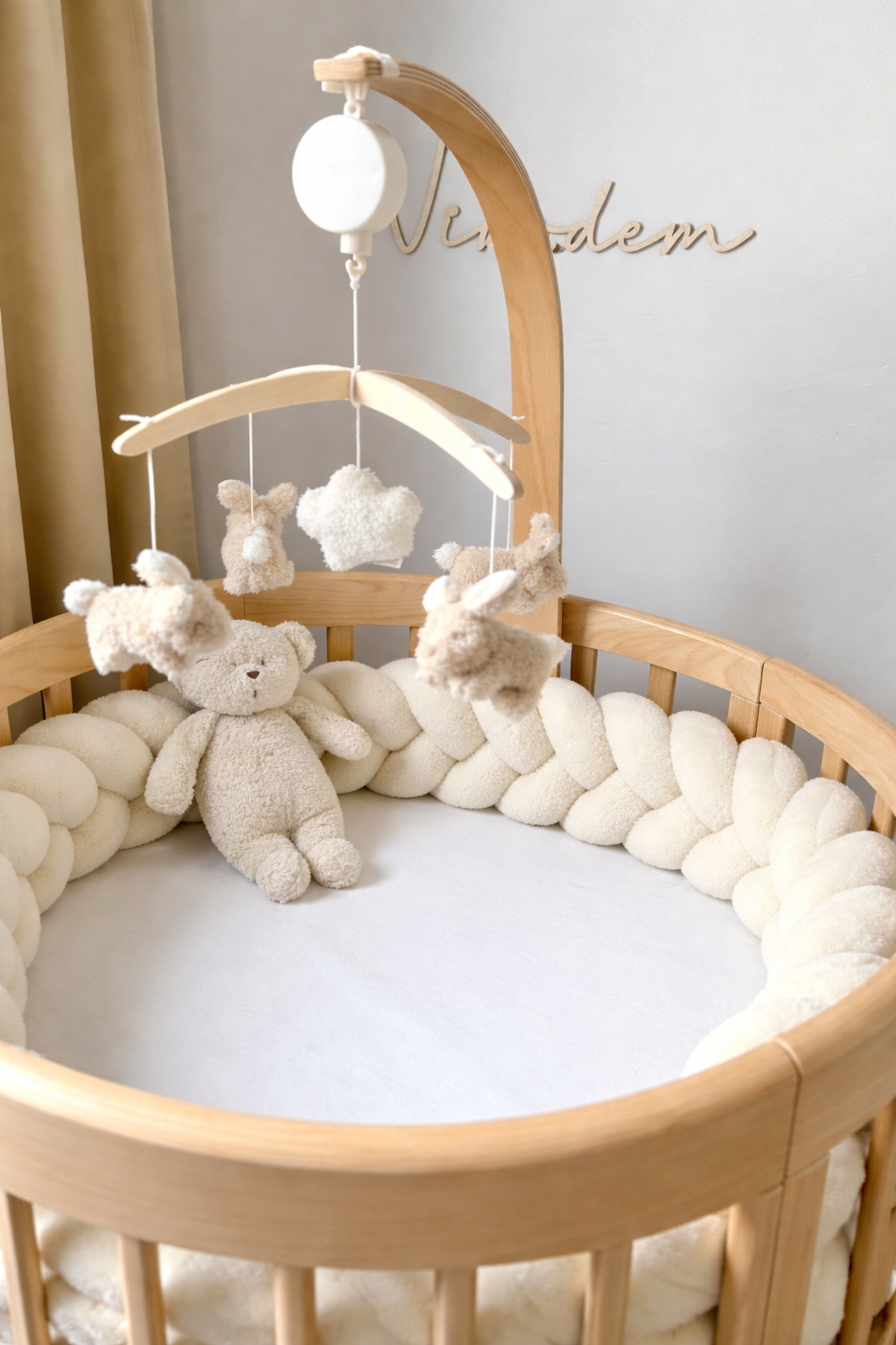 Obrobe za posteljico - 3-delne kitke Fluffy Boucle