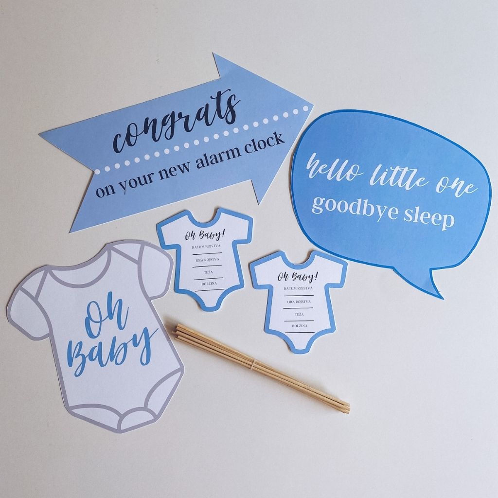 Baby Shower photo booth Babyblue